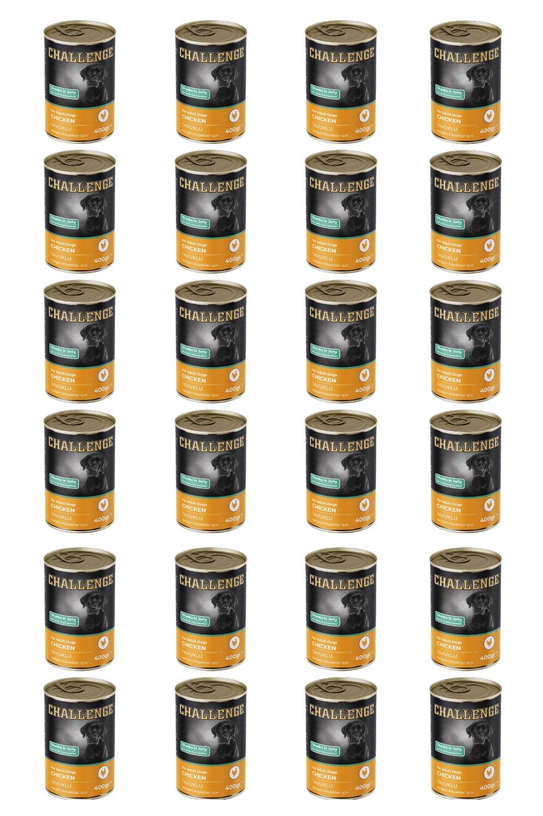 Challenge tavuklu yetişkin köpek konservesi 400 gr x 24 adet