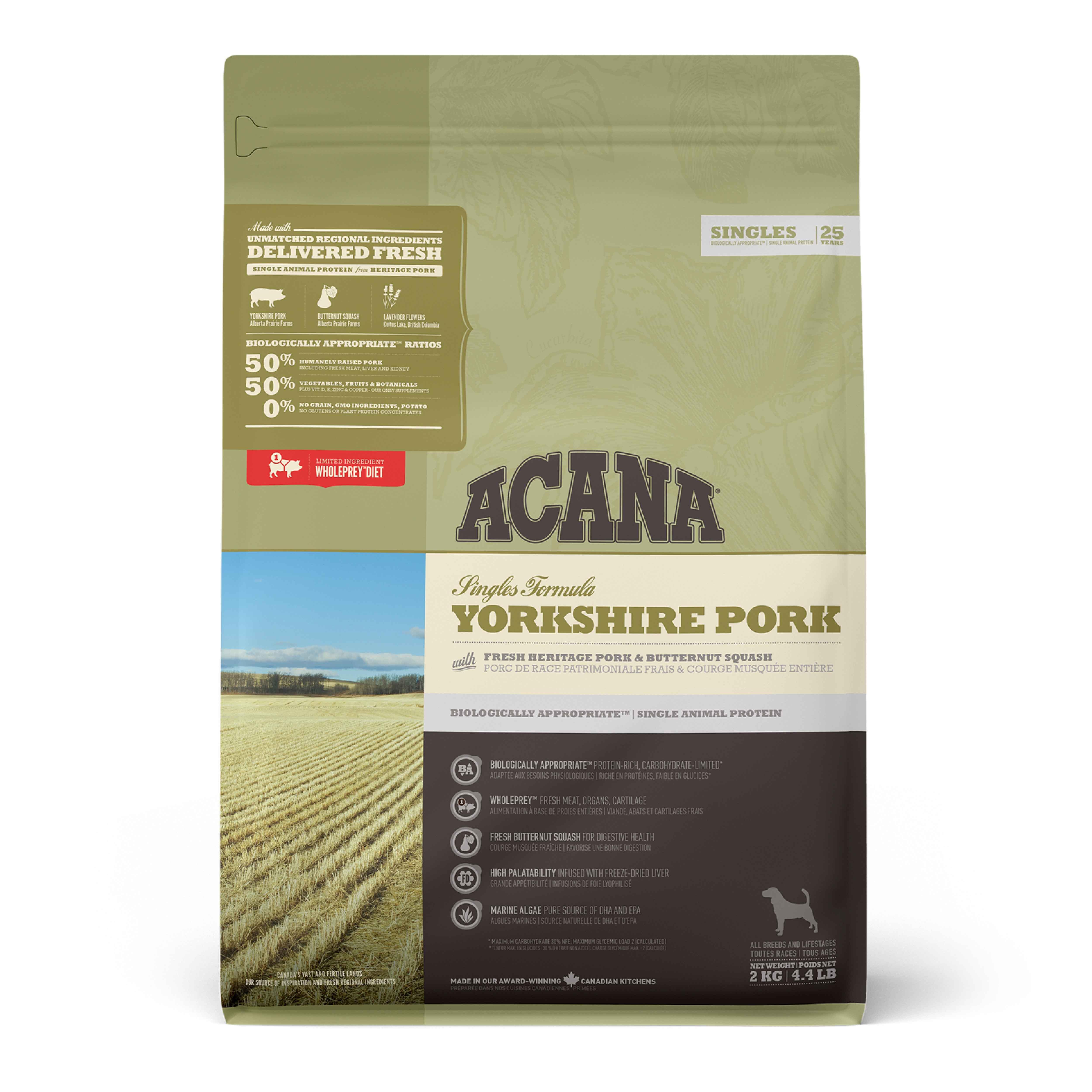 ACANA Singles-Yorkshire Pork  Köpek Maması 2 Kg