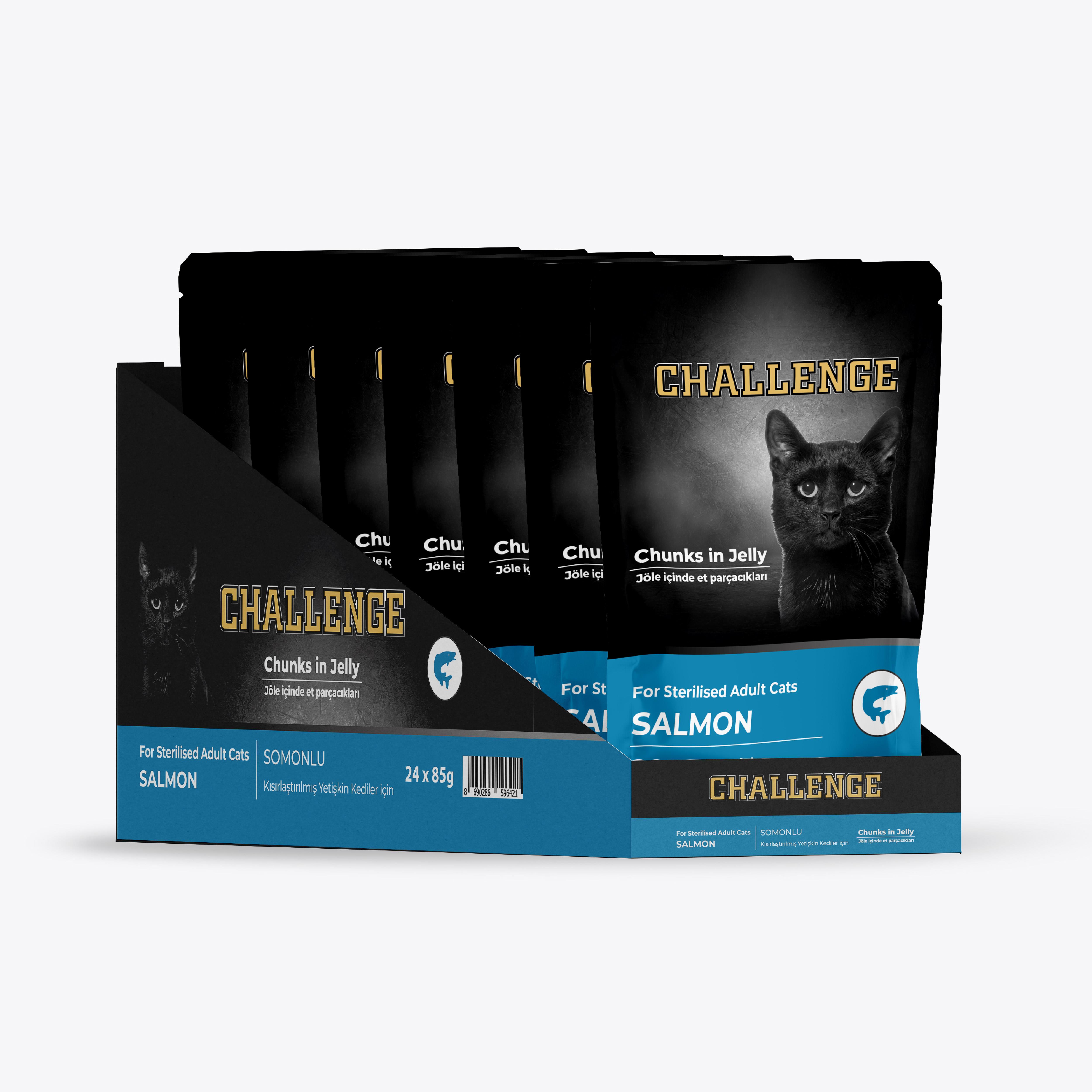 Challenge Somonlu Pouch challenge Kısırlaştırılmış Yetişkin Kedi Pouch 85 grx24ad