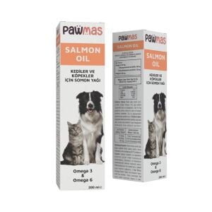 Pawmas Salmon Oil 200 Ml – Omega 3 & Omega 6 (Kediler ve Köpekler İçin Somon Yağı)