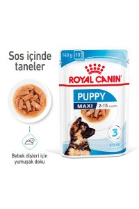 Royal Canin Maxi Puppy Gravy Köpek Yaş Maması 140 Gr x 10 Adet