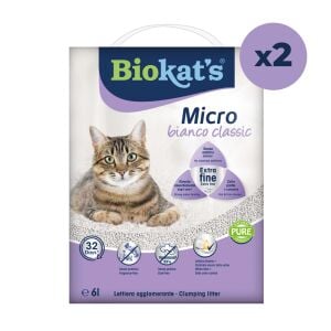 Biokats Kedi Kumu Micro Bianco Classic 6 Lt x 2 Adet