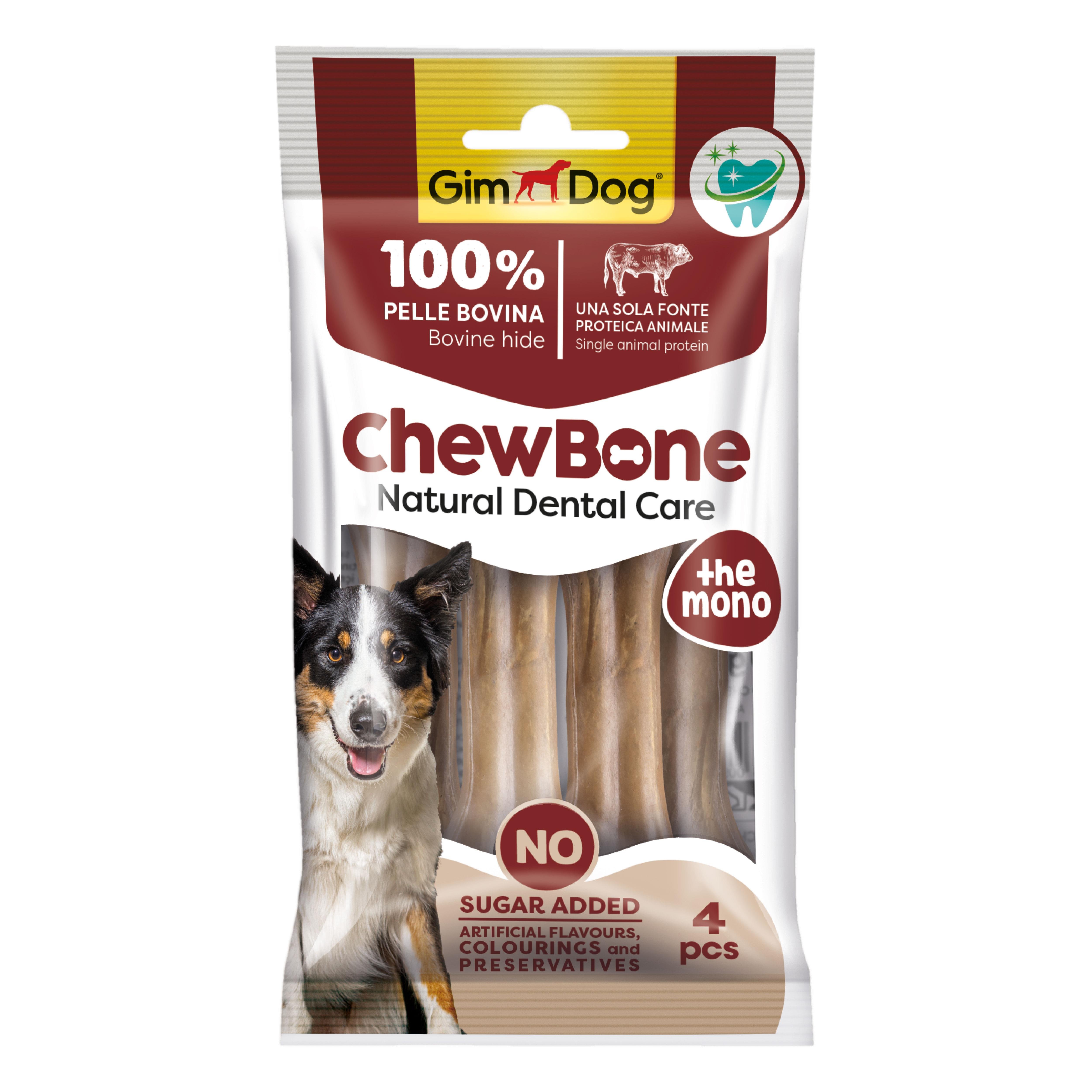 GimDog Chew Bones Press Köpek Çiğneme Kemiği 3,5’’ 80 Gr 4lü Naturel