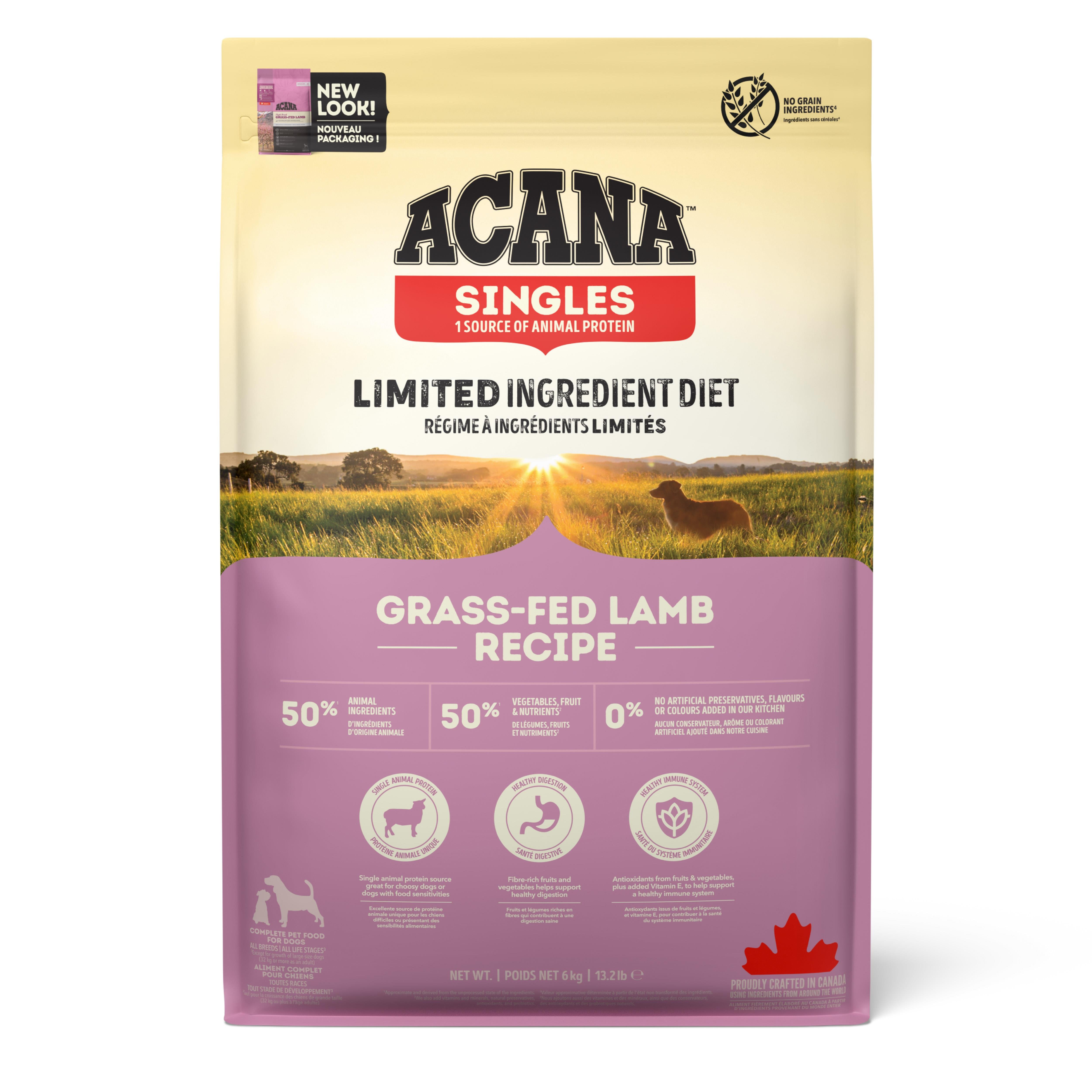 ACANA Singles - Grass-Fed Lamb Köpek Maması 6 Kg