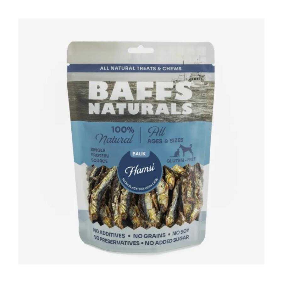 Baffs Hamsi Balık %100 Doğal Çiğnemelik Köpek Ödül Maması 100 gr