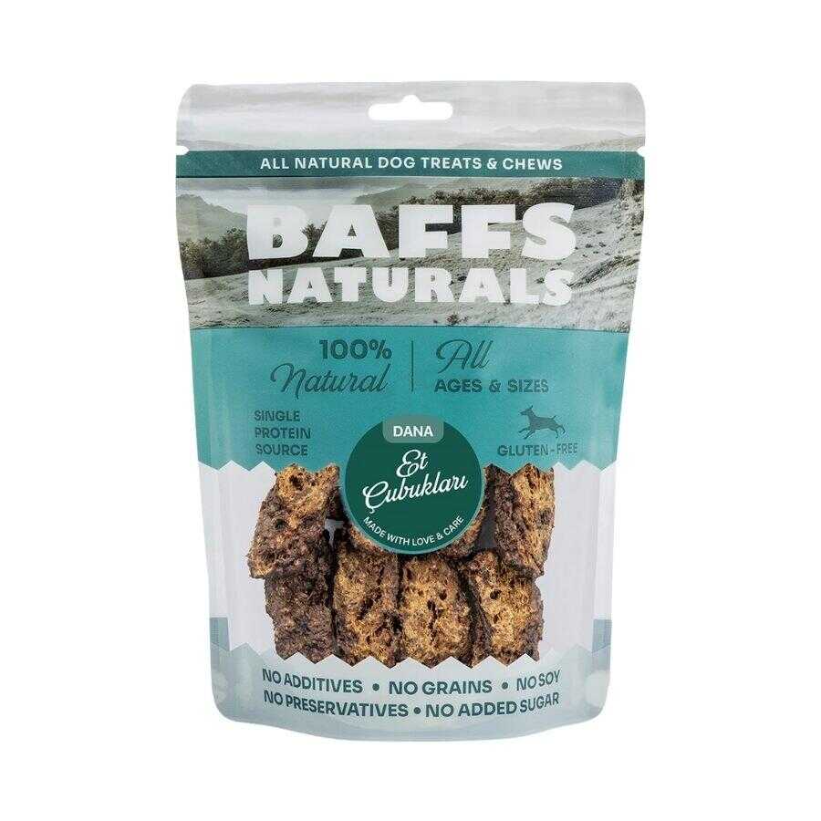 Baffs Naturals Kurutulmuş Dana Et Çubukları Köpek Ödülü 100 gr