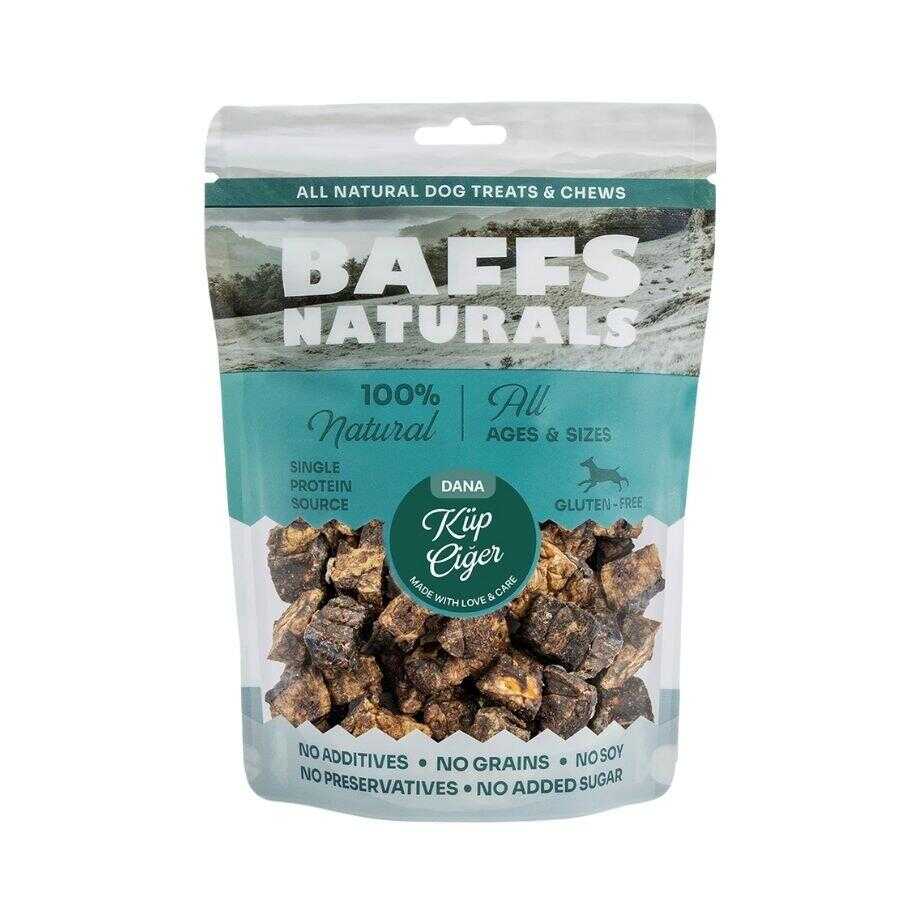 Baffs Naturals Kurutulmuş Dana Küp Ciğer Köpek Ödülü 100 gr