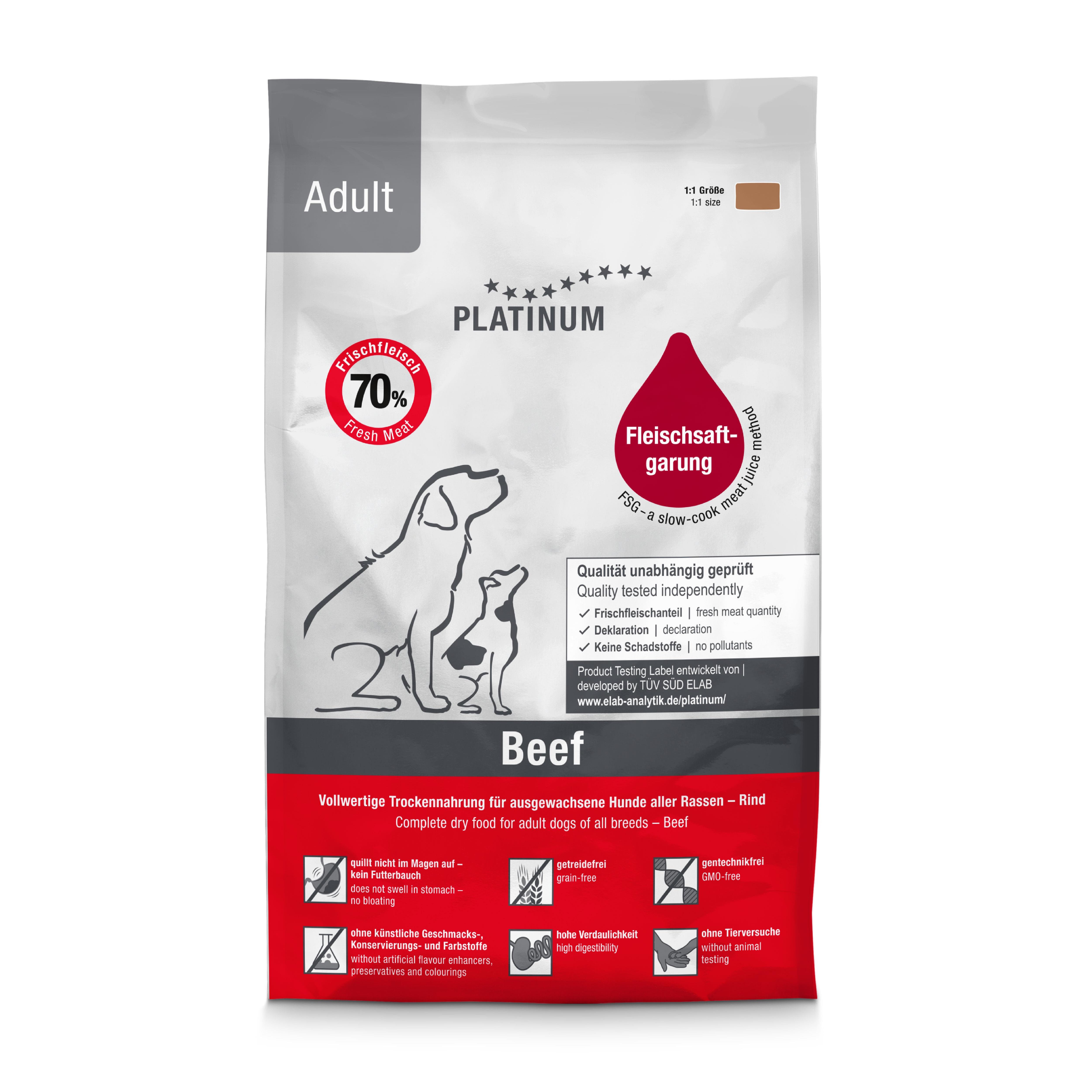 Platinum SemiMoist Sığır Etli Yetişkin Köpek Maması 1,5kg