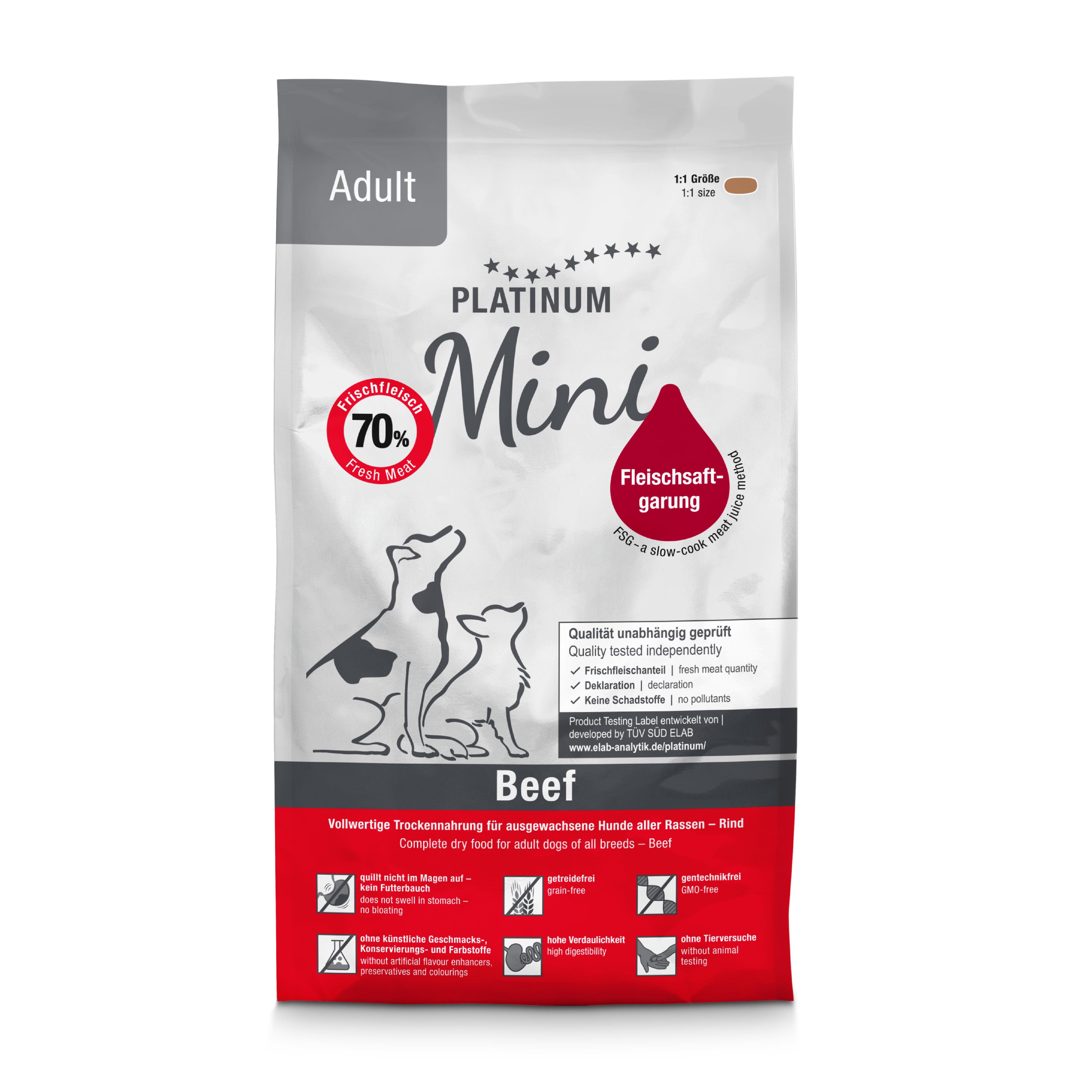 Platinum SemiMoist Mini Sığır Etli Yetişkin Köpek Maması 900gr