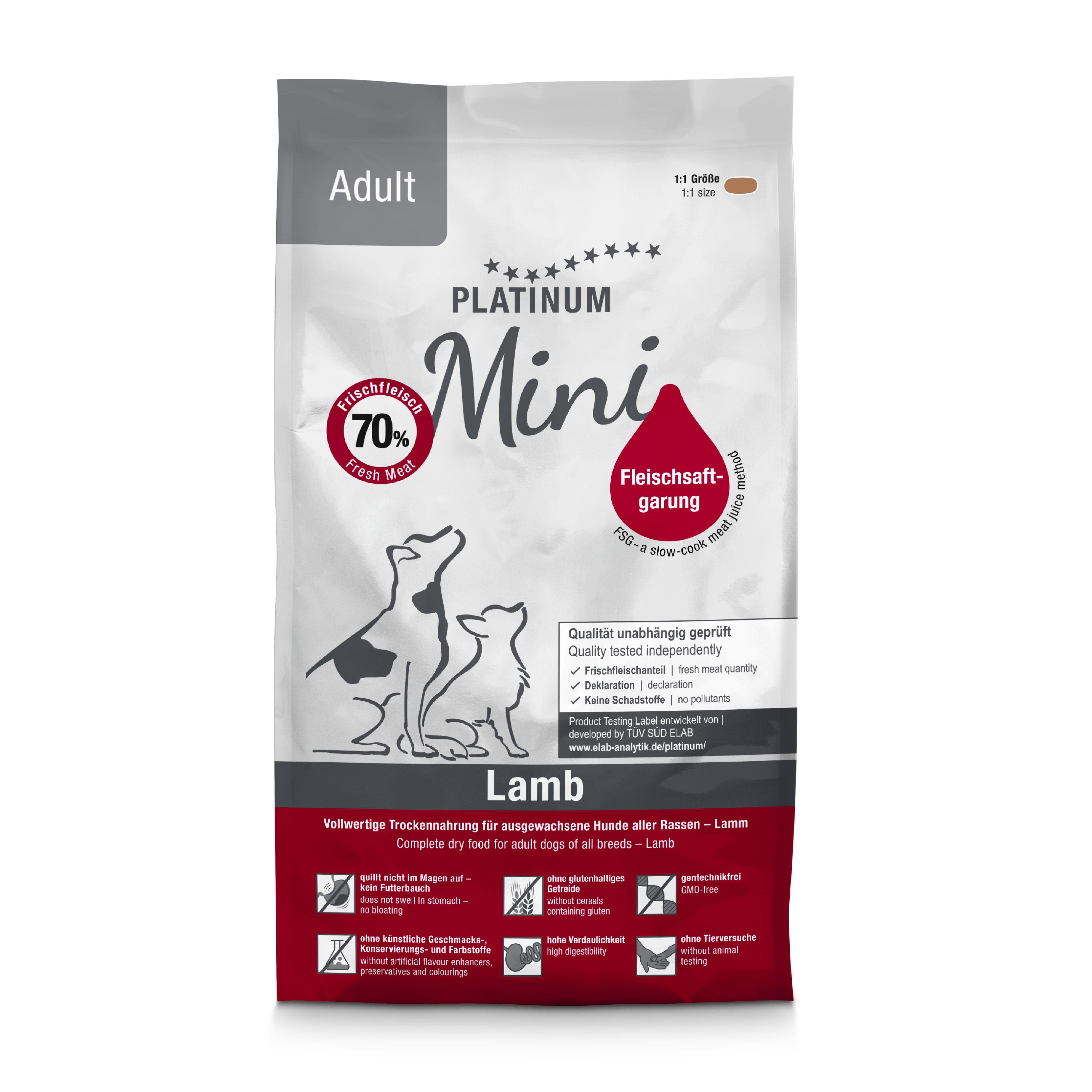 Platinum Mini Kuzulu Yetişkin Köpek Maması 900gr