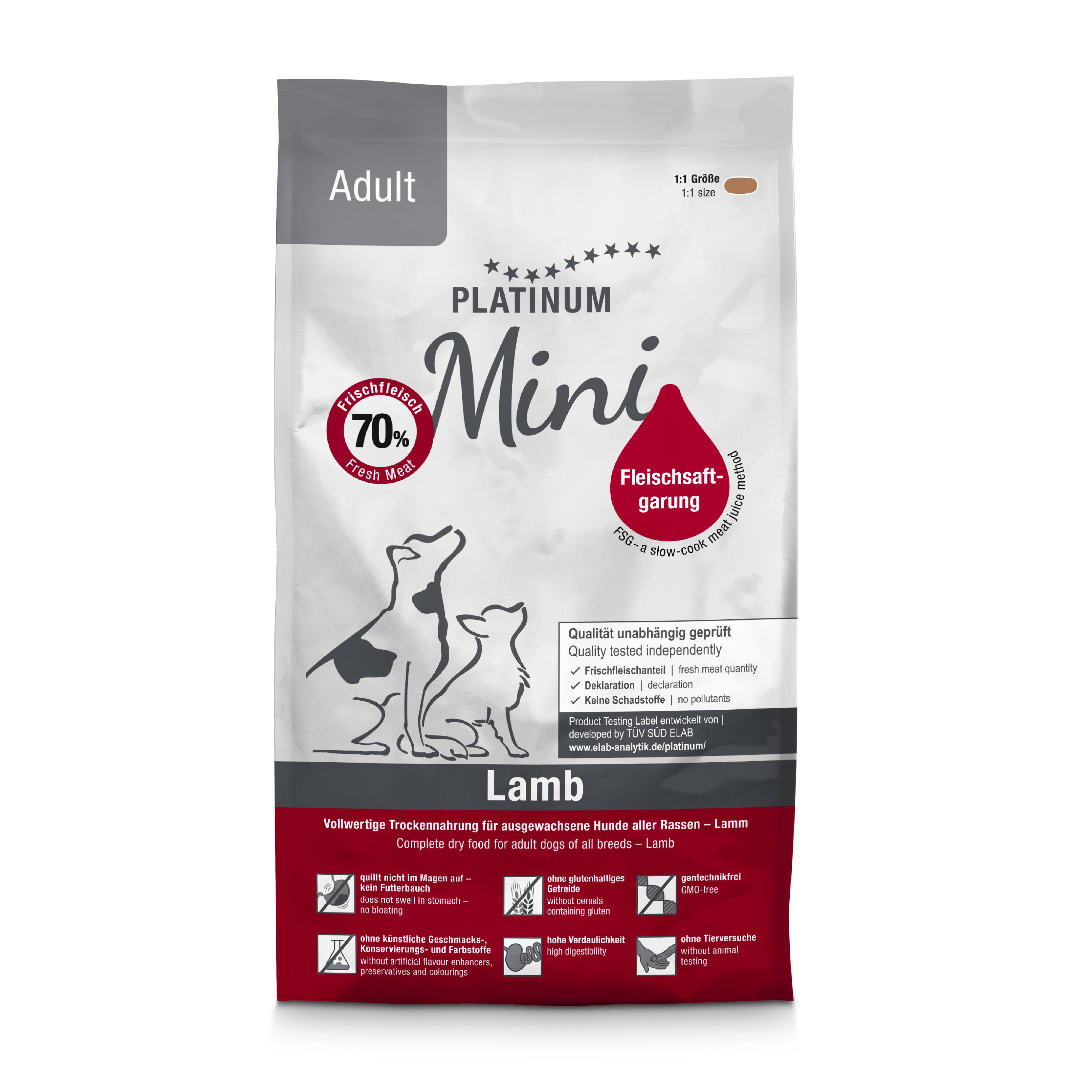 Platinum Mini Kuzulu Yetişkin Köpek Maması 900gr
