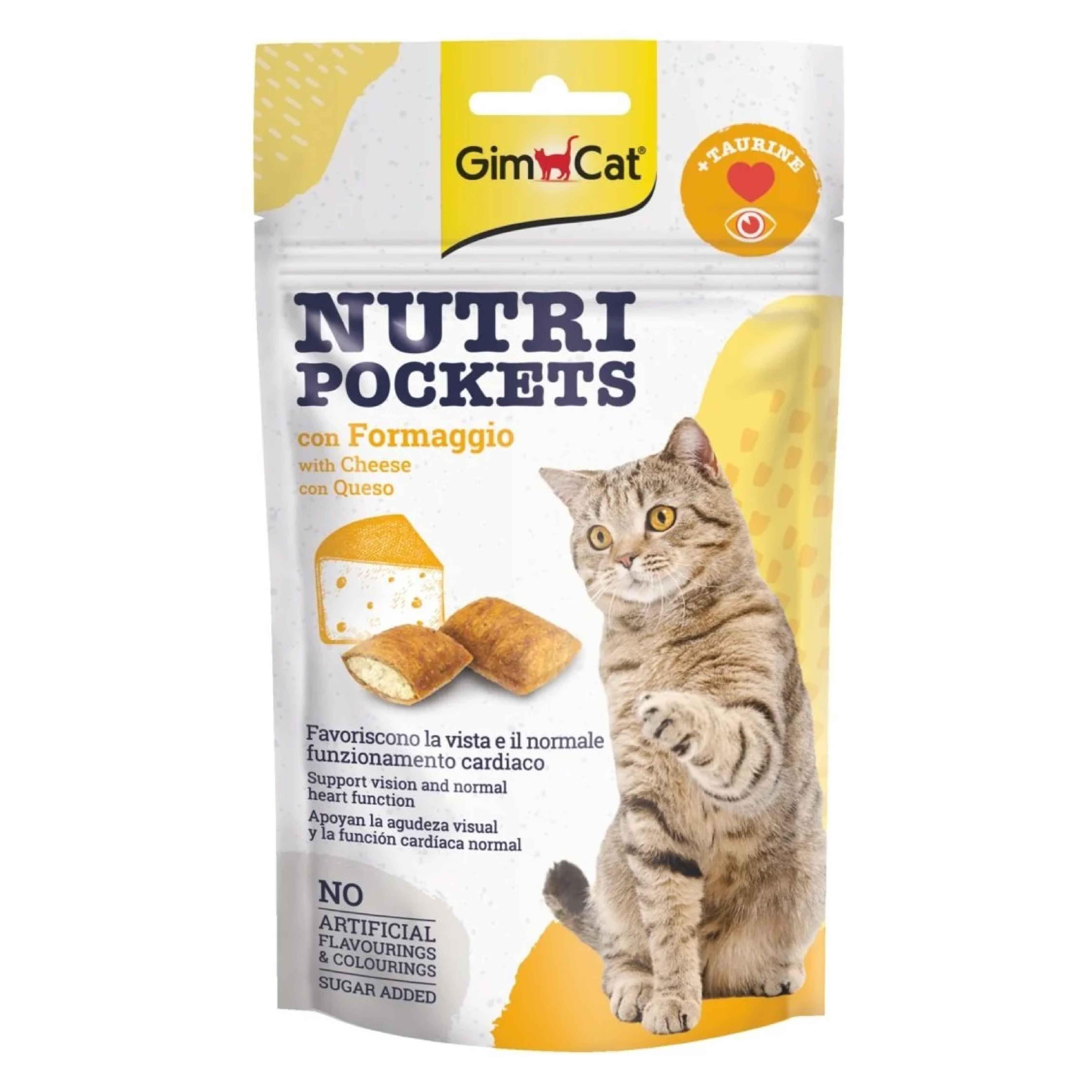 GimCat Nutripockets Kedi Ödülü Peynir Taurin 60 Gr