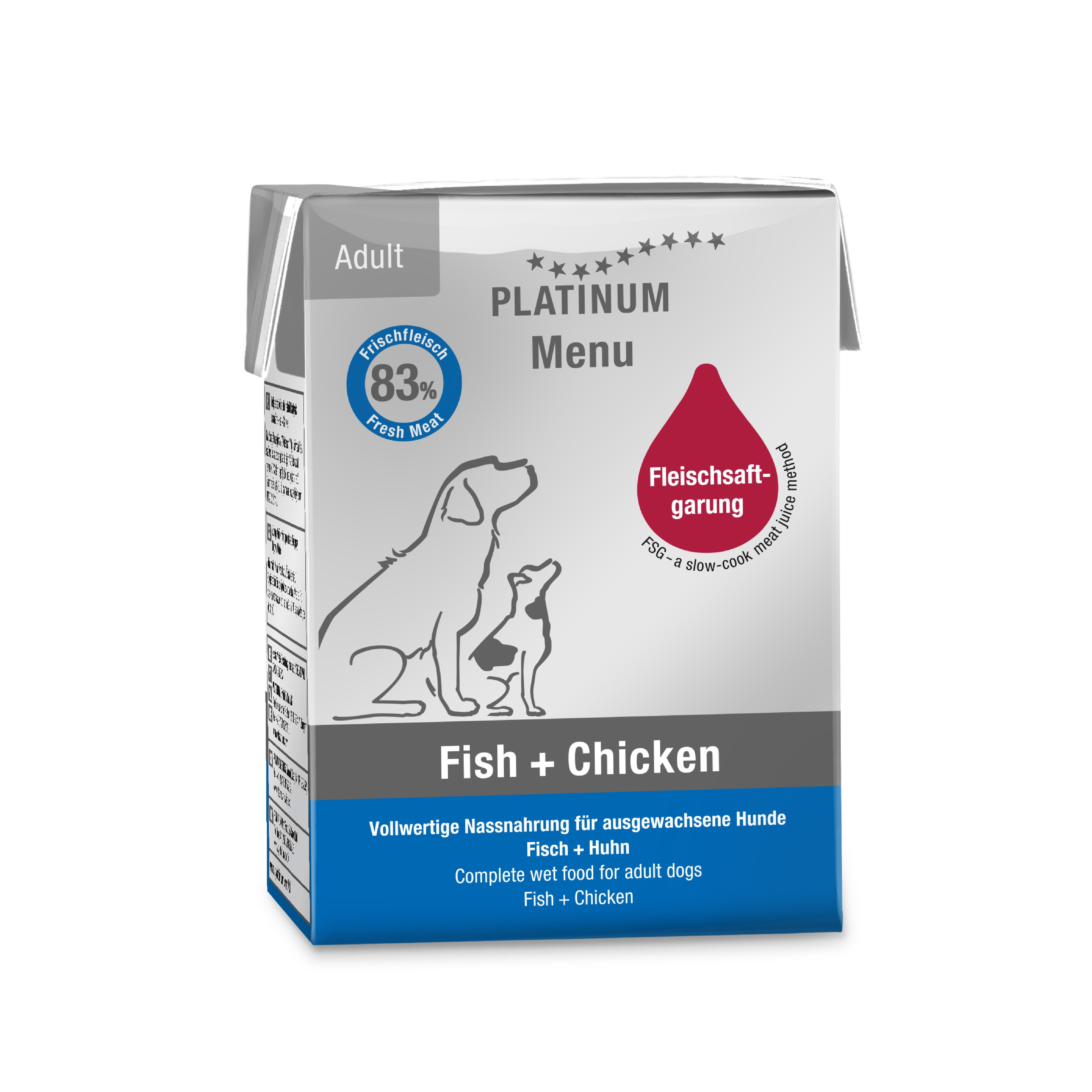 Platinum Balıklı ve Tavuklu Yaş Köpek Maması 185gr