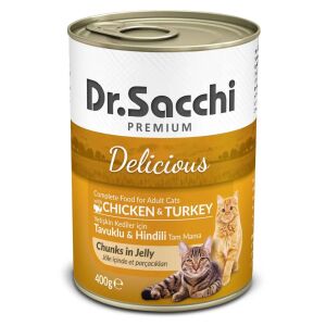 Dr.Sacchi Konserve Kedi Tavuklu Hindili 400gr