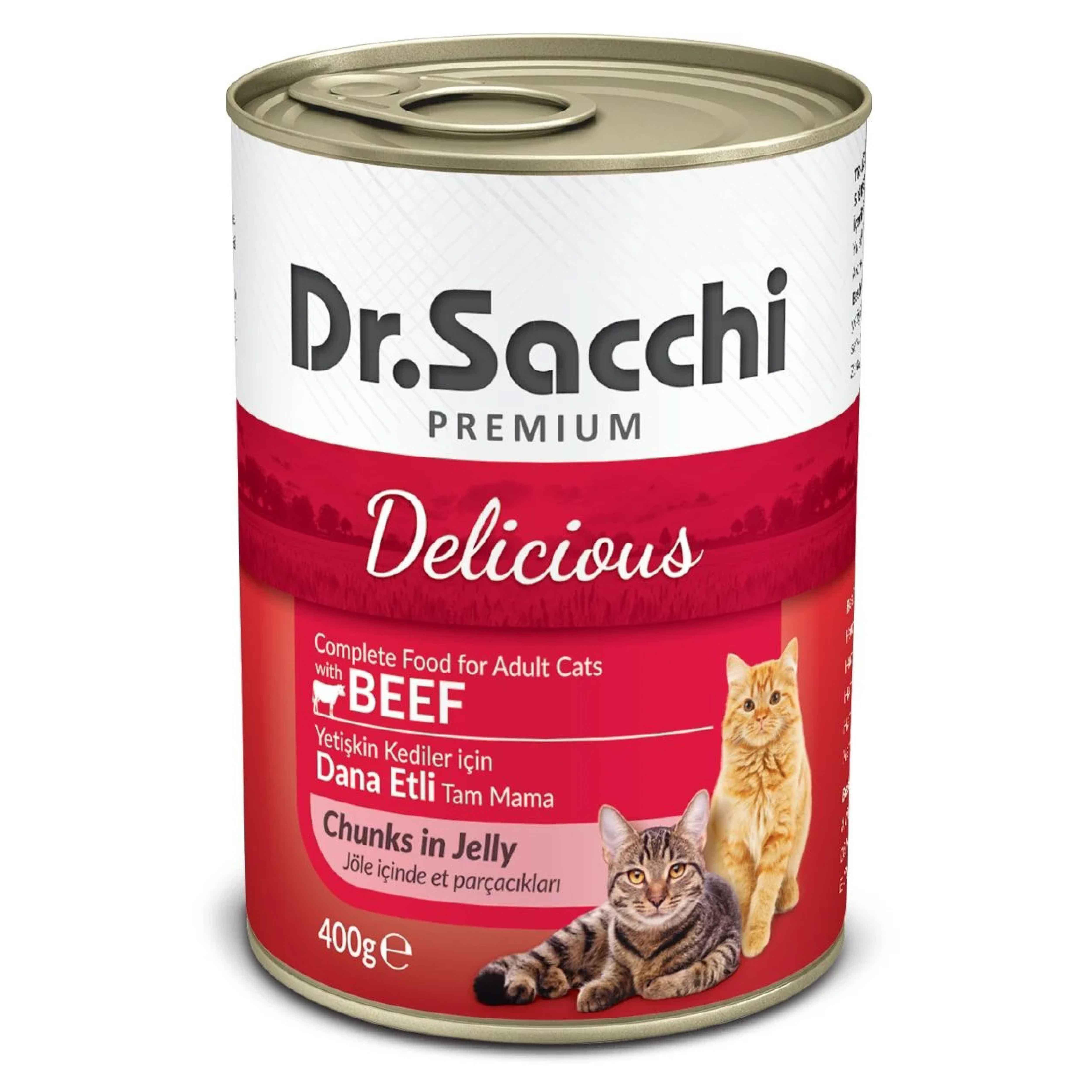 Dr.Sacchi Konserve Kedi Sığır Etli 400gr