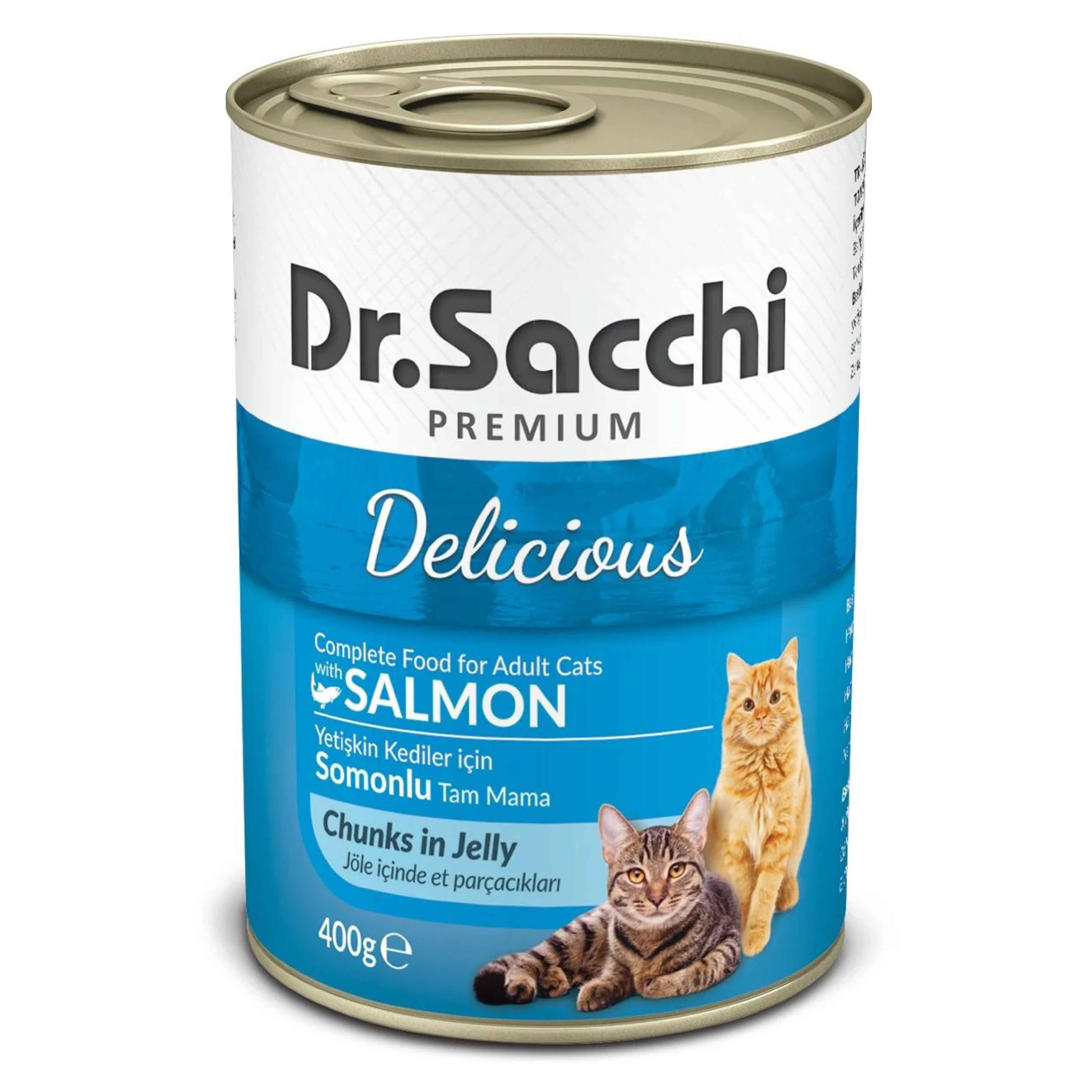 Dr.Sacchi Konserve Kedi Somonlu 400gr