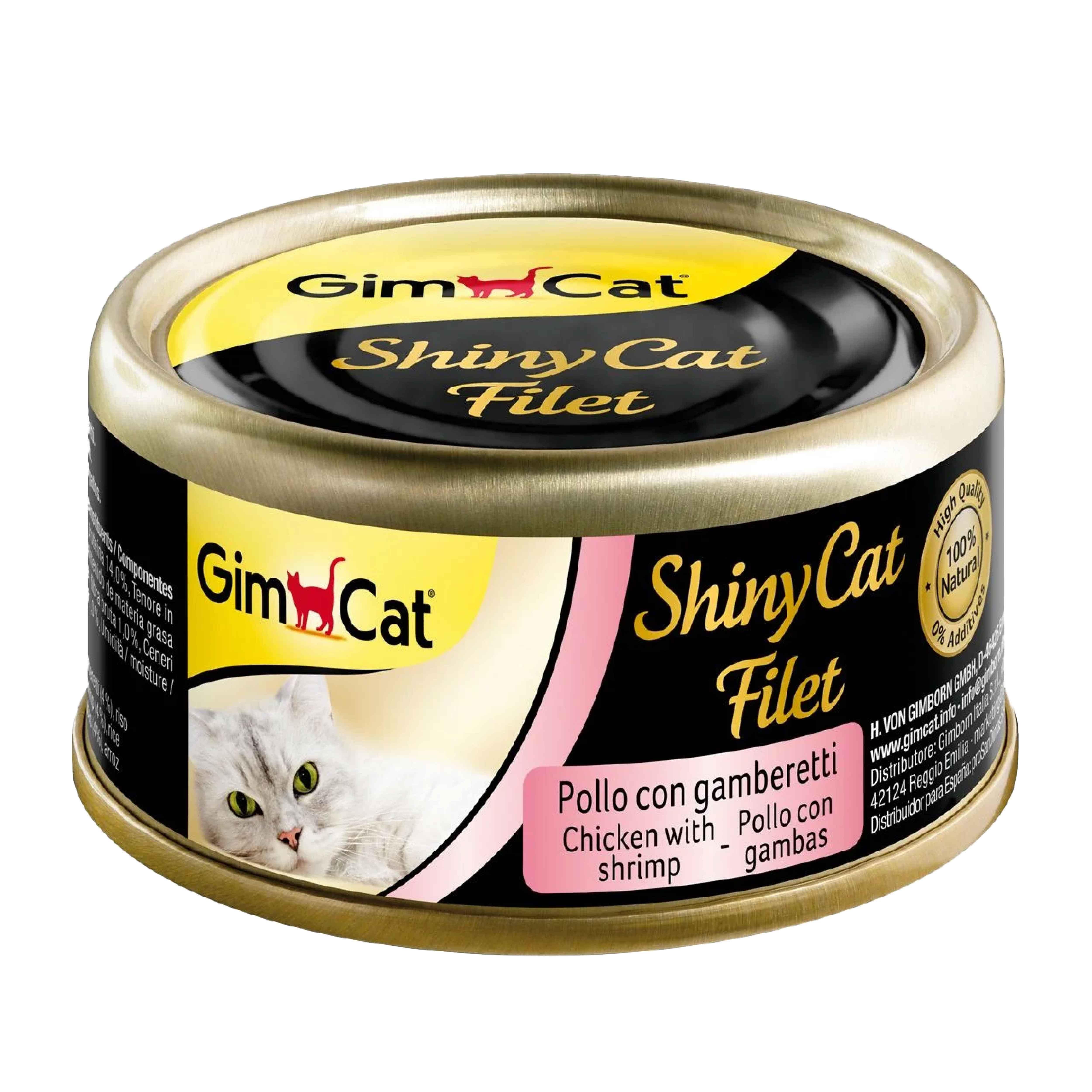 GimCat Shinycat Fileto Kedi Maması -Tavuk Karides 70gr