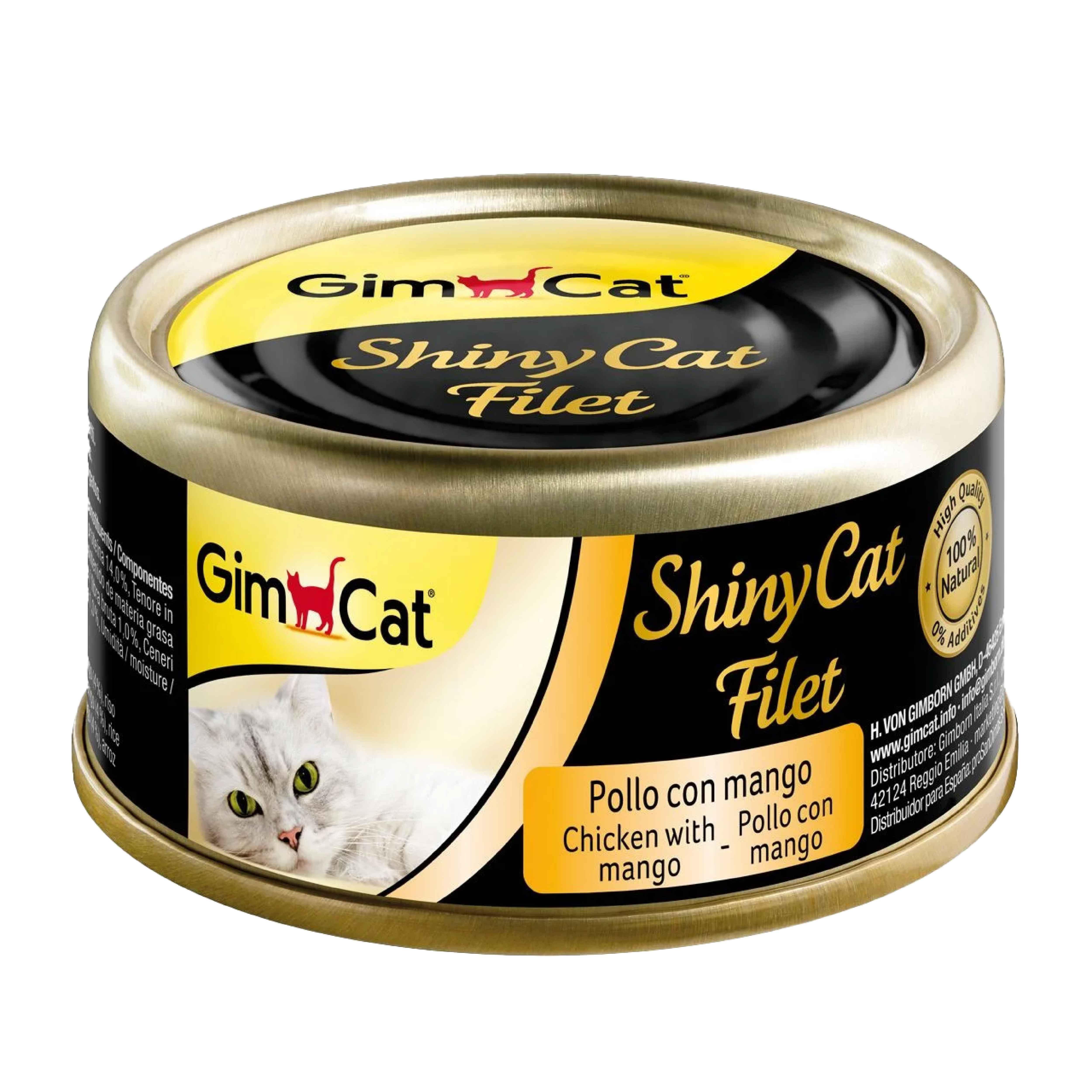 GimCat Shinycat Fileto Kedi Maması -Tavuk Mango 70gr