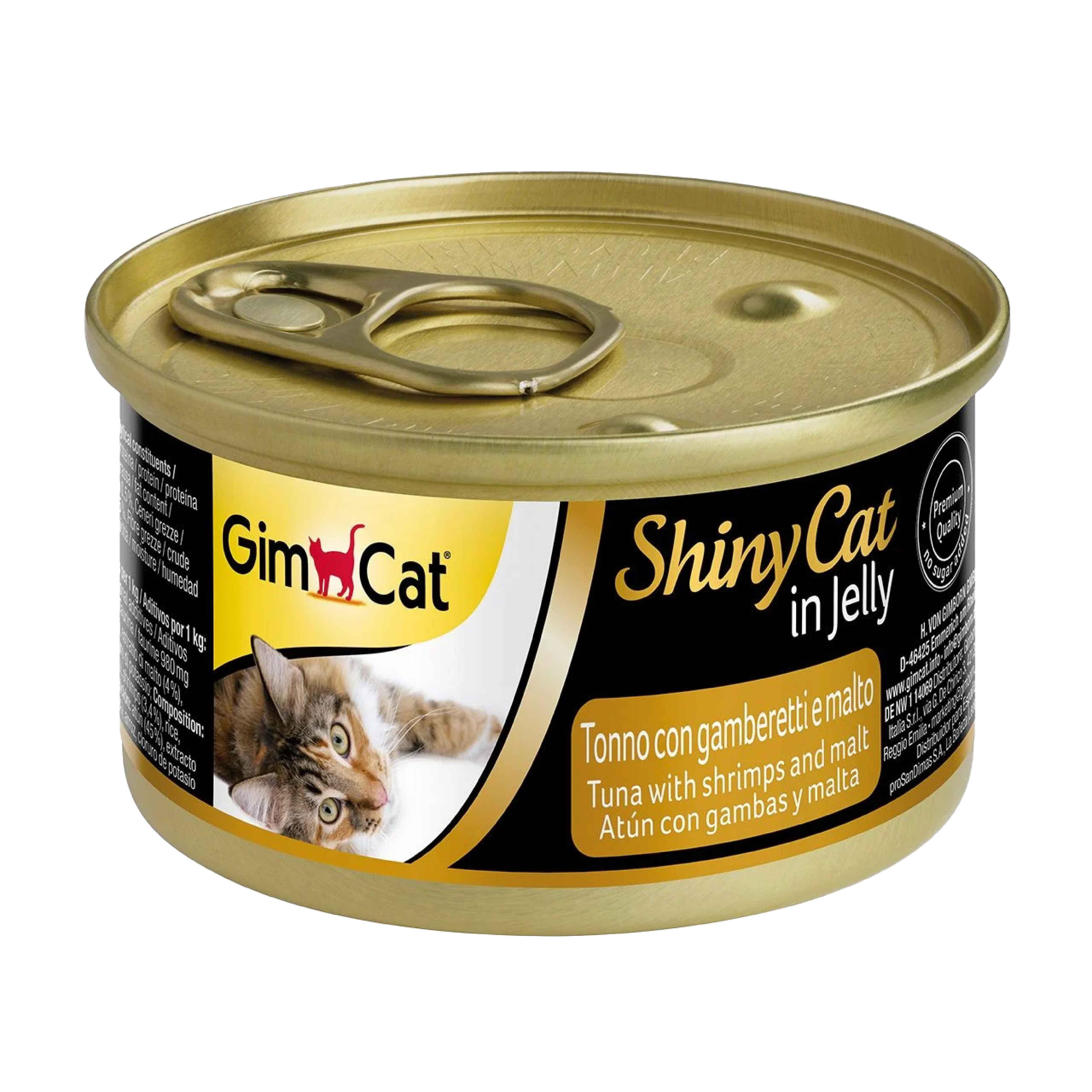GimCat Shinycat Konserve Kedi Maması - Tuna Balıklı Karidesli Malt Özlü 70gr