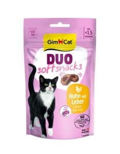 GimCat Duo Soft Snacks Chicken with Liver Kedi Ödülü 50 Gr