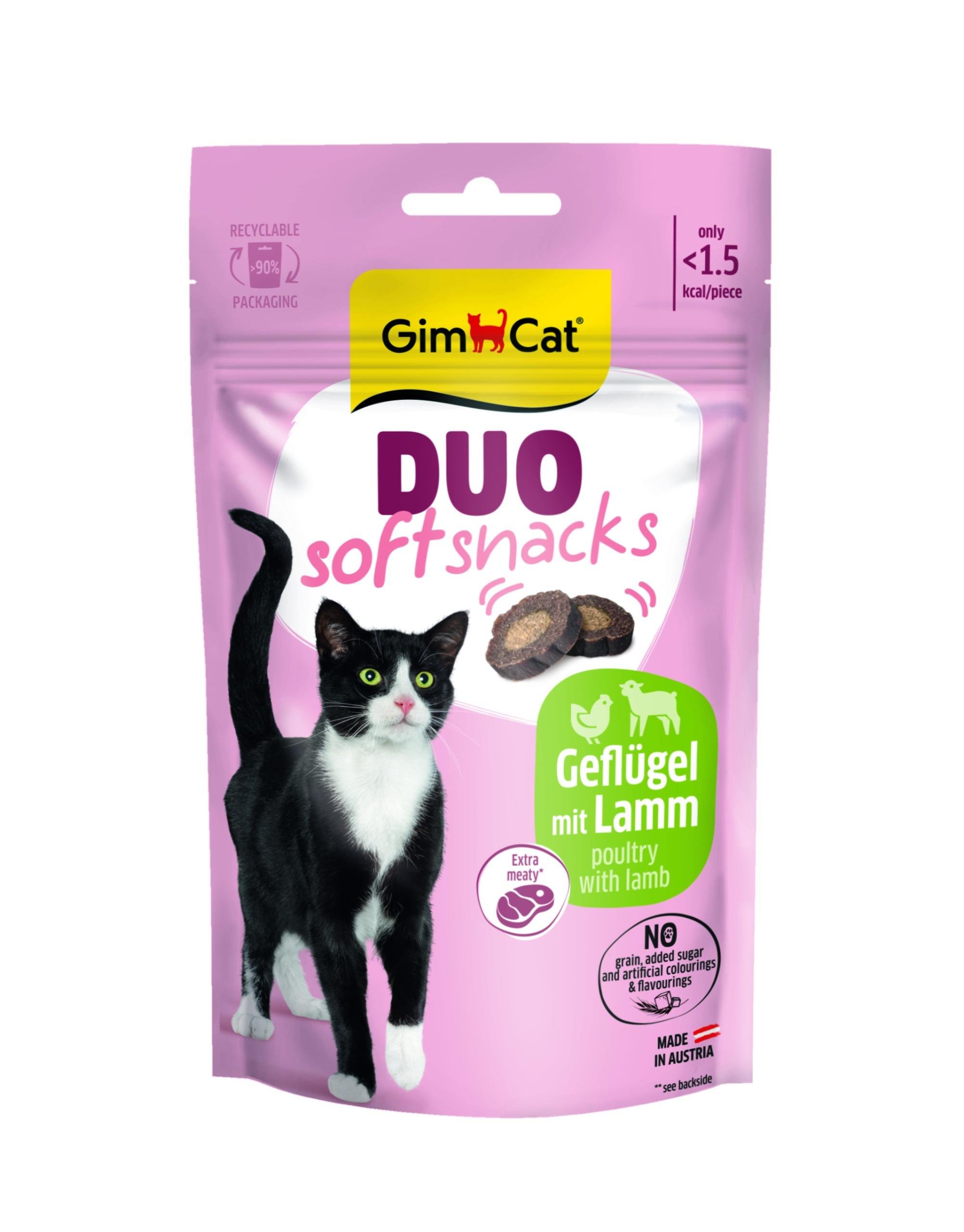 GimCat Duo Soft Snacks Poultry with Lamb Kedi Ödülü 50 Gr