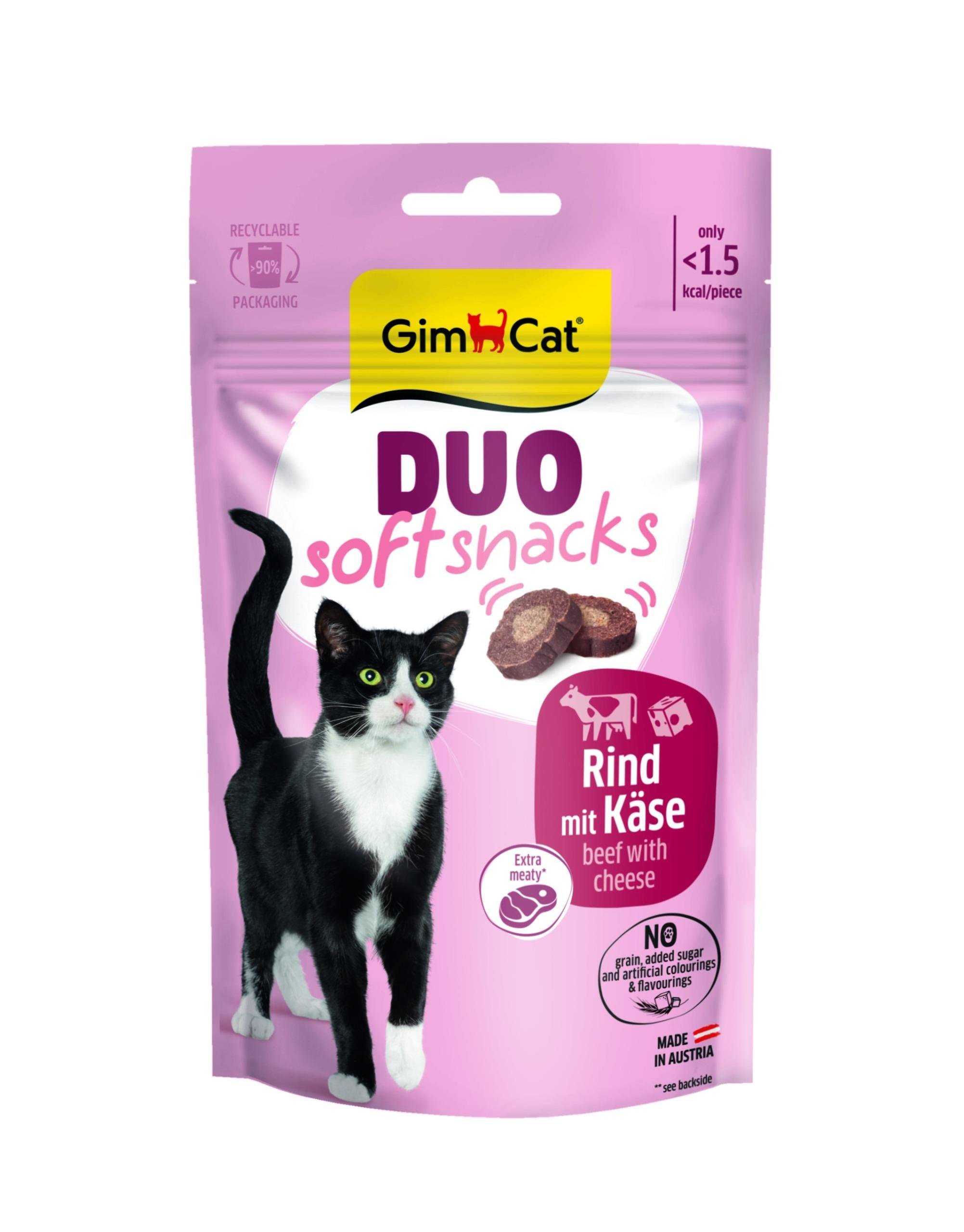 GimCat Duo Soft Snacks Beef with Cheese Kedi Ödülü 50 Gr