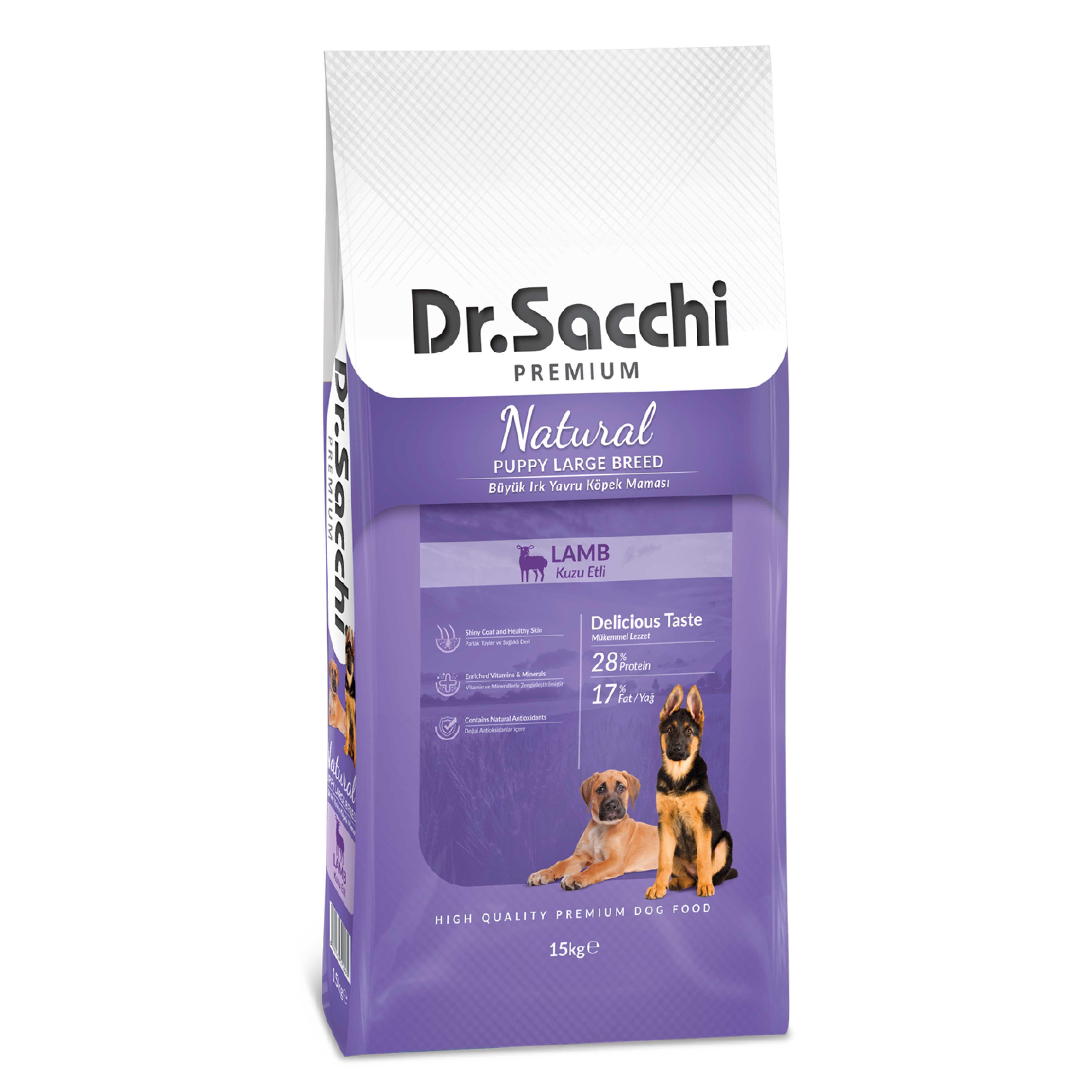 Dr.Sacchi Puppy Large Lamb Büyük Irk Yavru Köpek Maması 15 Kg