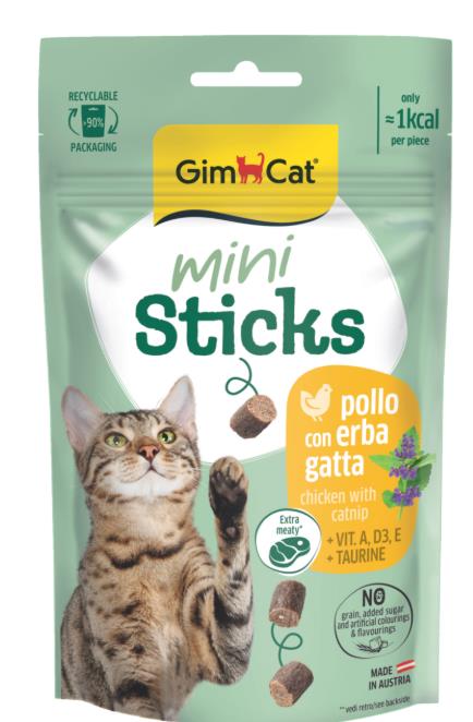 Gimcat Mini Sticks Kedi Otlu&Tavuklu Ödül Çubukları 50gr
