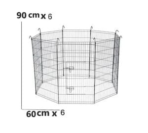 Dr. Sacchi Köpek Çiti Siyah 60x90 Cm (6 Panel)