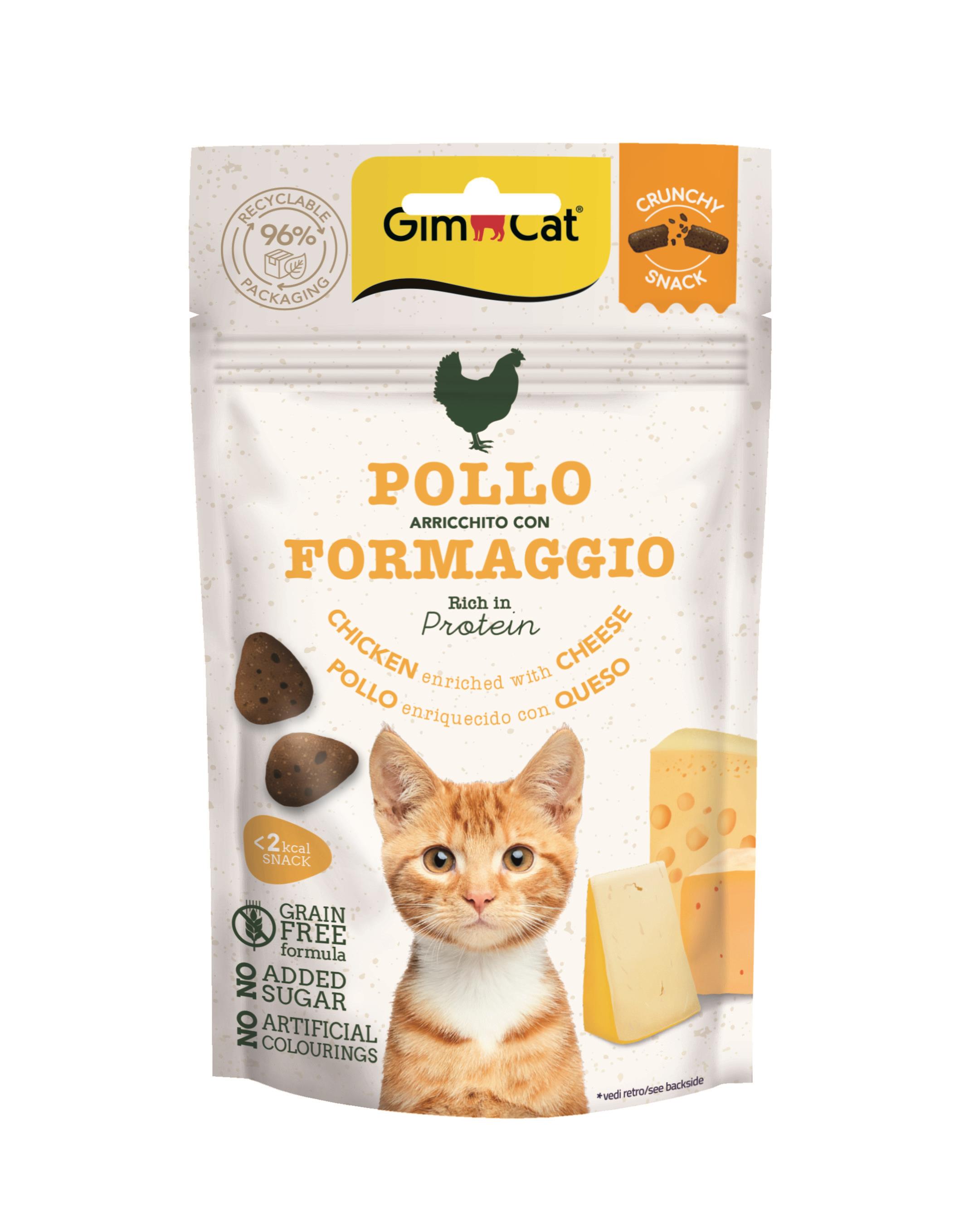 Gimcat Crunchy Snacks Tavuklu & Peynirli Tahılsız Kedi Ödülü 50 gr