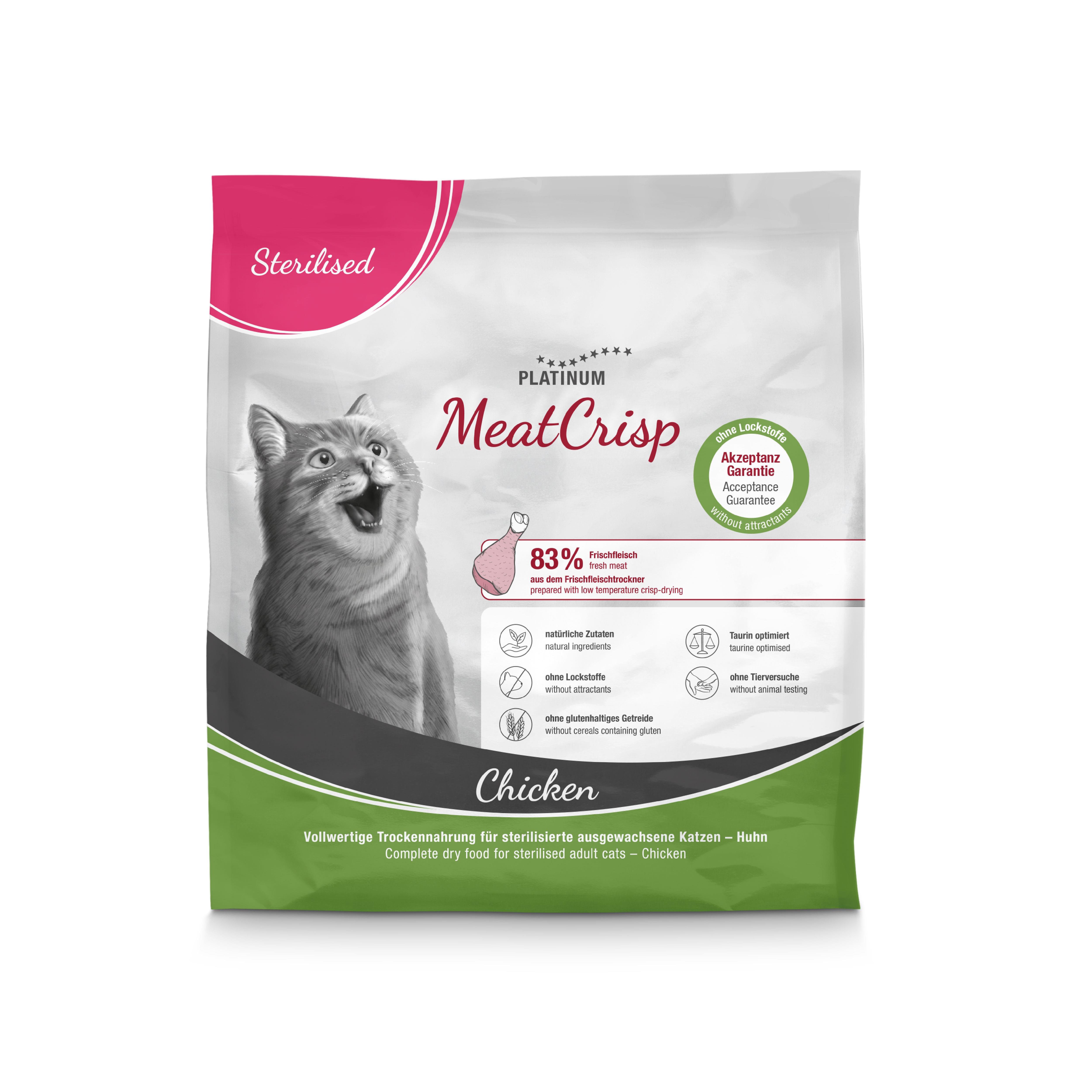 Platinum MeatCrisp Tavuklu Kısır Kedi Maması 400gr