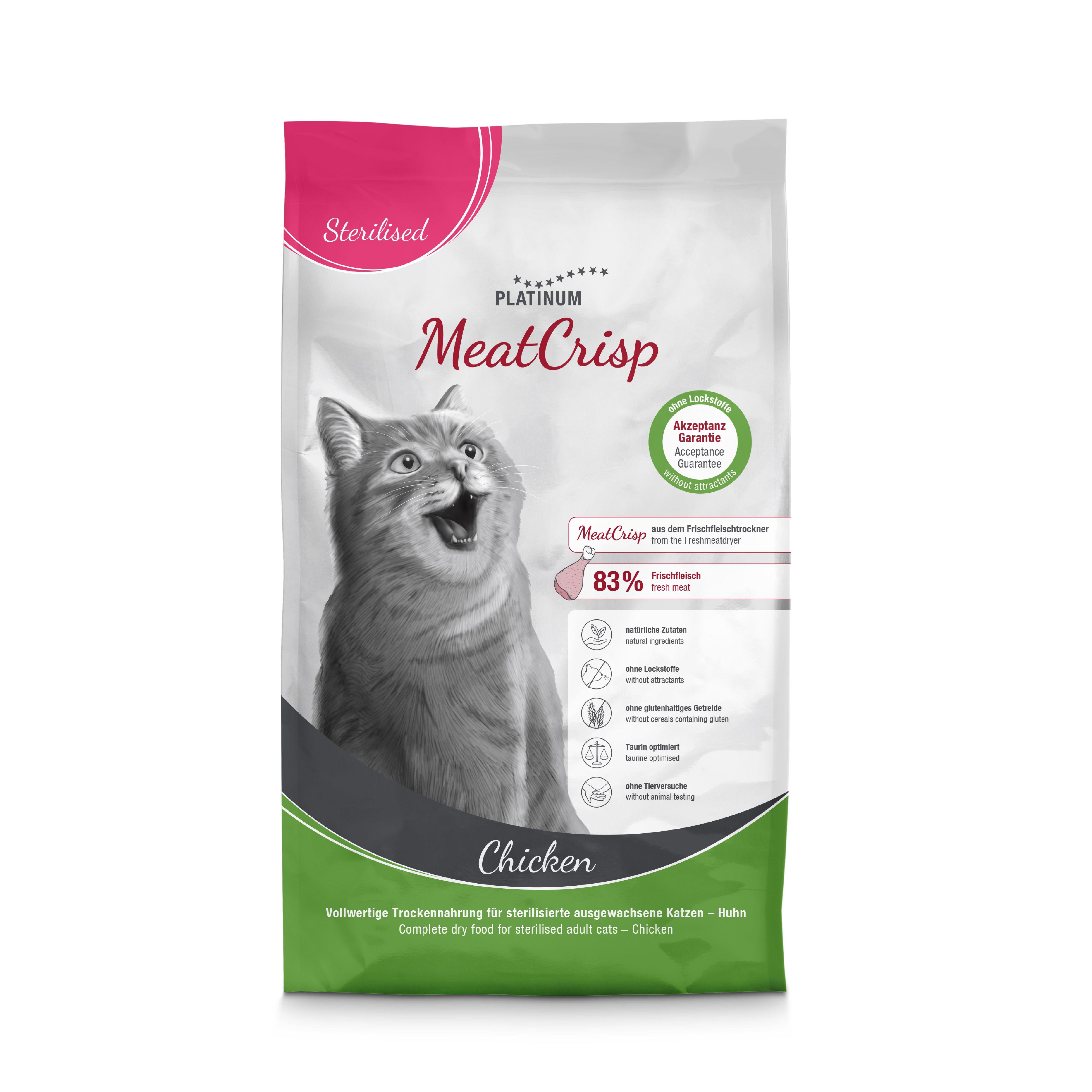 Platinum MeatCrisp Tavuklu Kısır Kedi Maması 1,5kg