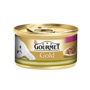 Gourmet Gold Çifte Lezzet Tavşanlı ve Ciğerli Yetişkin Kedi Konservesi 85 Gr
