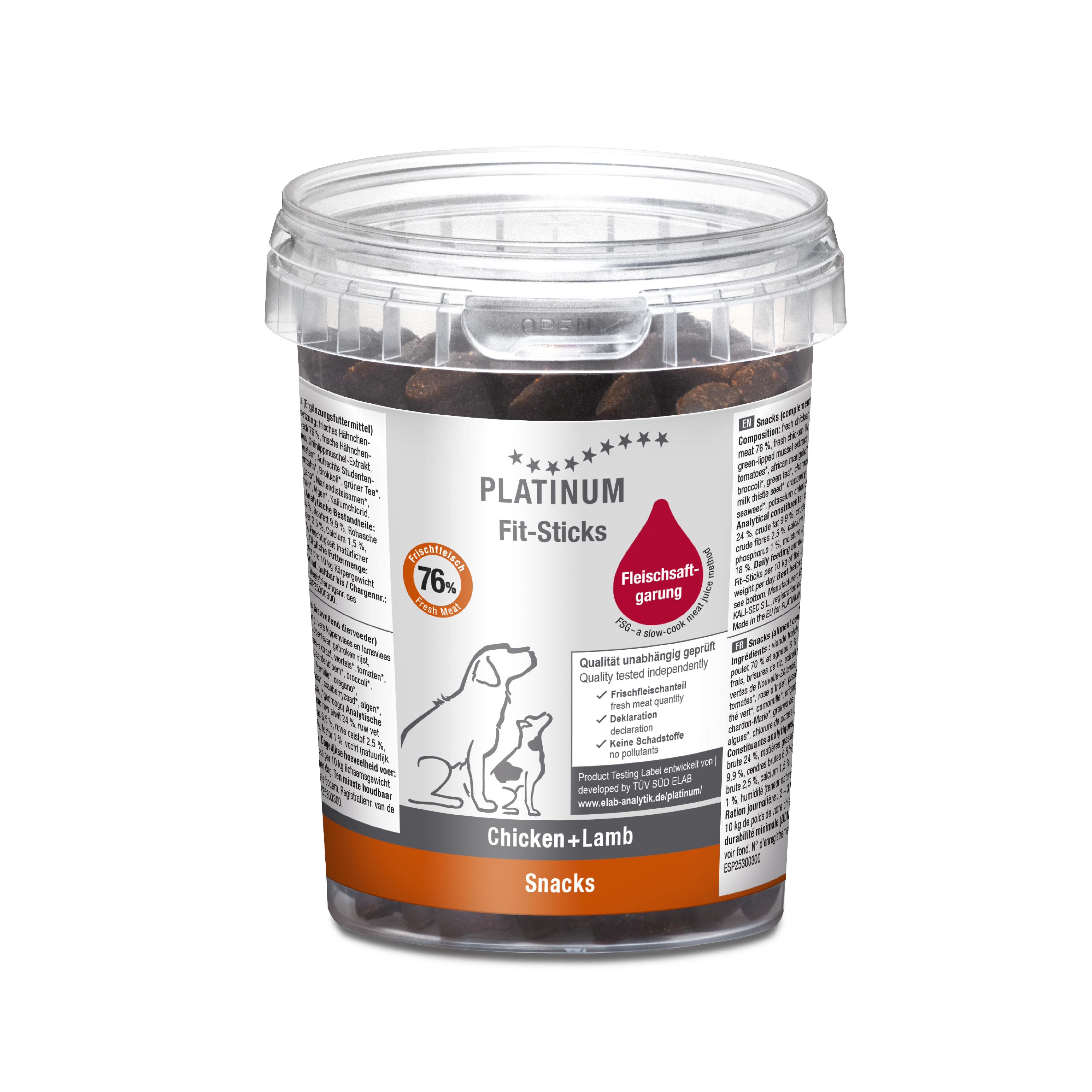 Platinum Fit-Sticks Tavuklu ve Kuzulu Köpek Ödülü 300gr