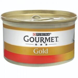 Gourmet Gold Çifte Lezzet Sığır Etli ve Tavuklu Yetişkin Kedi Konservesi 85 Gr