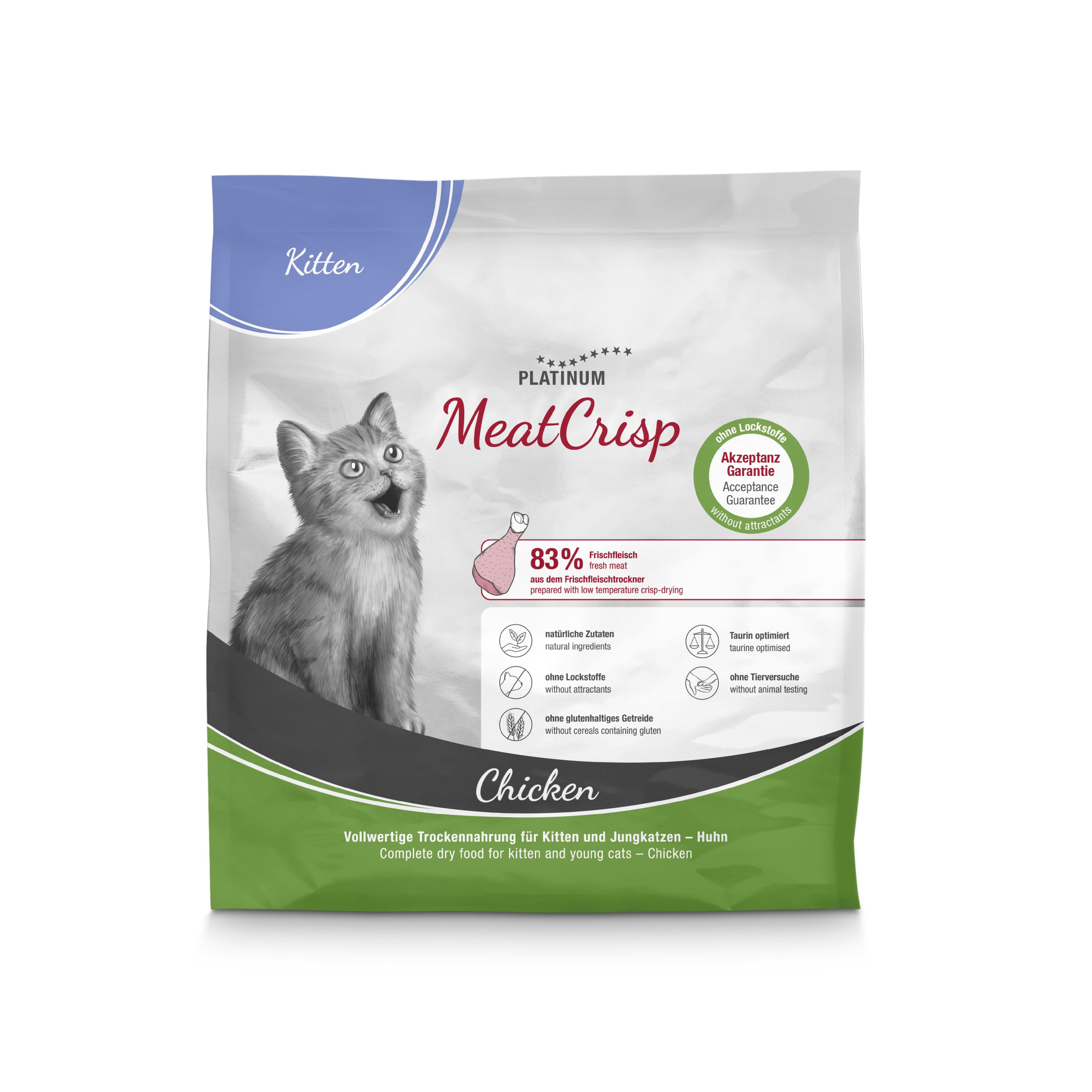 Platinum MeatCrisp Tavuklu Yavru Kedi Maması 400gr