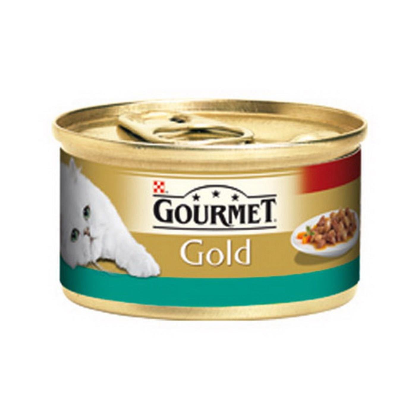 Gourmet Gold Somonlu ve Tavuklu Yetişkin Kedi Konservesi 85 Gr