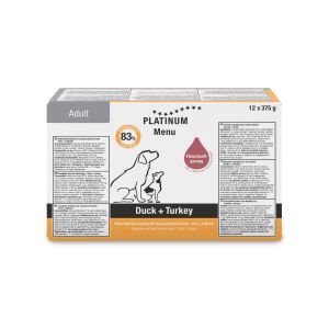 Platinum Ördekli ve Hindili Yaş Köpek Maması 375gr