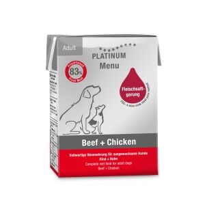 Platinum Sığır Etli ve Tavuklu Yaş Köpek Maması 185gr