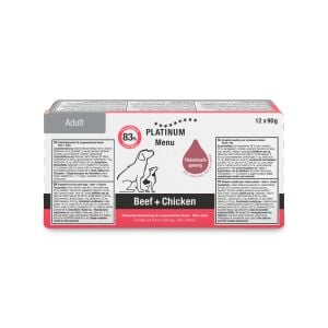 Platinum Sığır Etli ve Tavuklu Yaş Köpek Maması 90gr