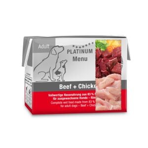 Platinum Sığır Etli ve Tavuklu Yaş Köpek Maması 90gr