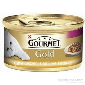 Gourmet Gold Çifte Lezzet Hindi ve Ördek Etli Kedi Konservesi 85 Gr x 24 Adet