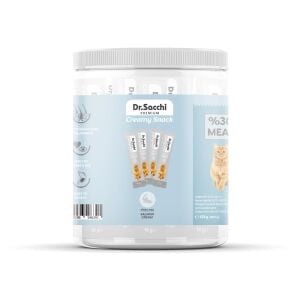 Dr.Sacchi Creamy Snack Sterilised Salmon Sıvı Kedi Ödülü 14gr - 30'Lu Kavanoz