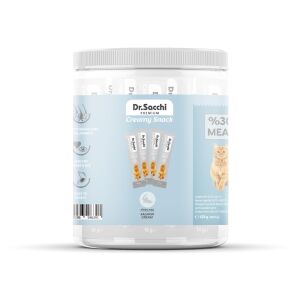 Dr.Sacchi Creamy Snack Sterilised Salmon Sıvı Kedi Ödülü 14gr - 30'Lu Kavanoz