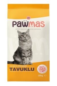 Pawmas Tavuklu Yetişkin Kedi Maması 10 Kg