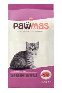 Pawmas Sığır Etli Yavru Kedi Maması 10 Kg