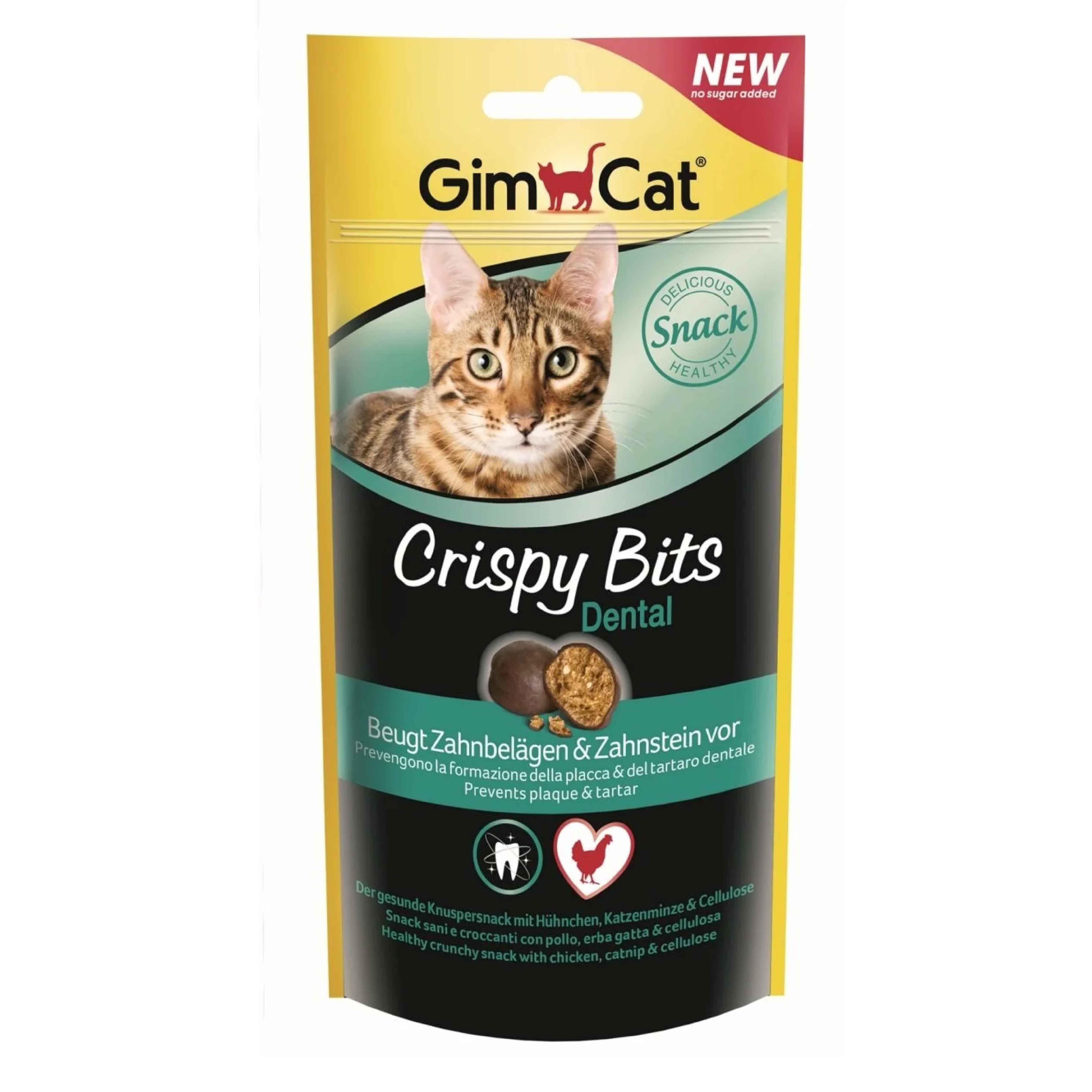 GimCat Crispy Bits Dental - Kediler İçin Gevrek Ödül Topları 40gr