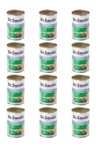 Dr.Sacchi yetişkin kedi-kuzu etli 400gr x 12 adet