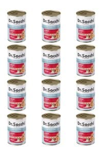 Dr.Sacchi yetişkin köpek-sığır etli 400gr x 12 adet