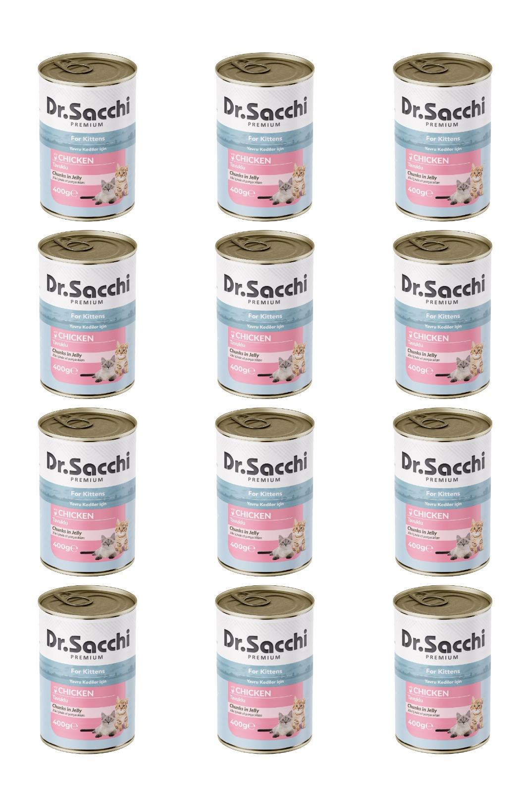Dr.Sacchi yavru kedi-tavuklu 400gr x 12 adet